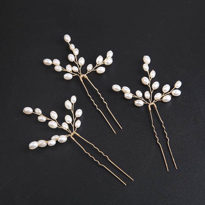 Pearl Bride Hairpins 3 pieces 6 pieces 690470947251 - COCOMELODY